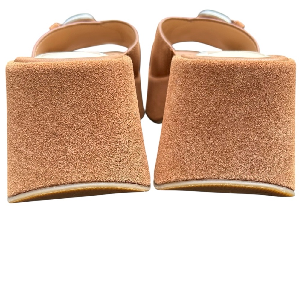 Dolce Vita Gisel Saddle Suede Heels 7 Festival Retro 90' Chunky Platform - Picture 8 of 11